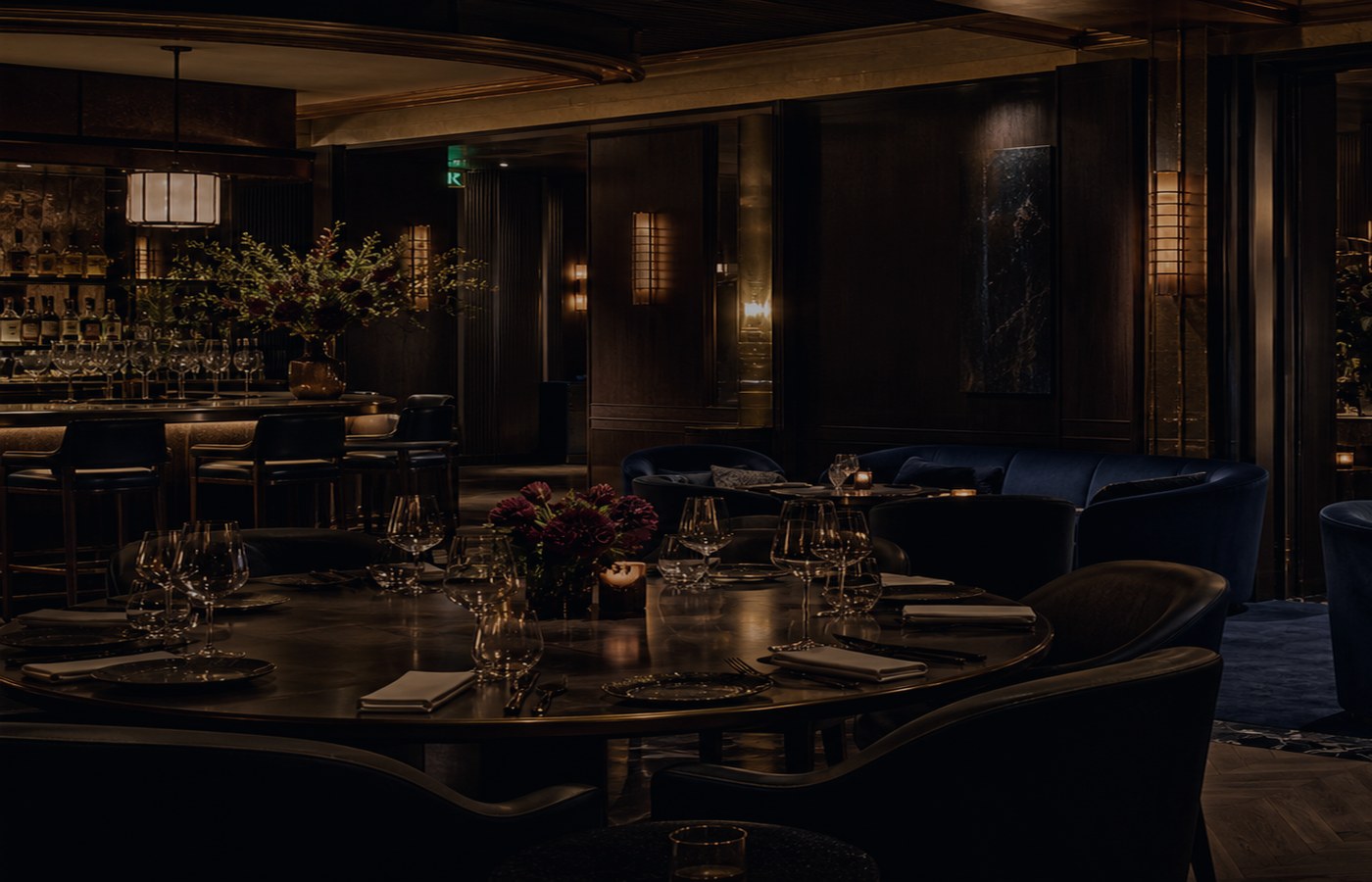 Gedekte tafel in het restaurant